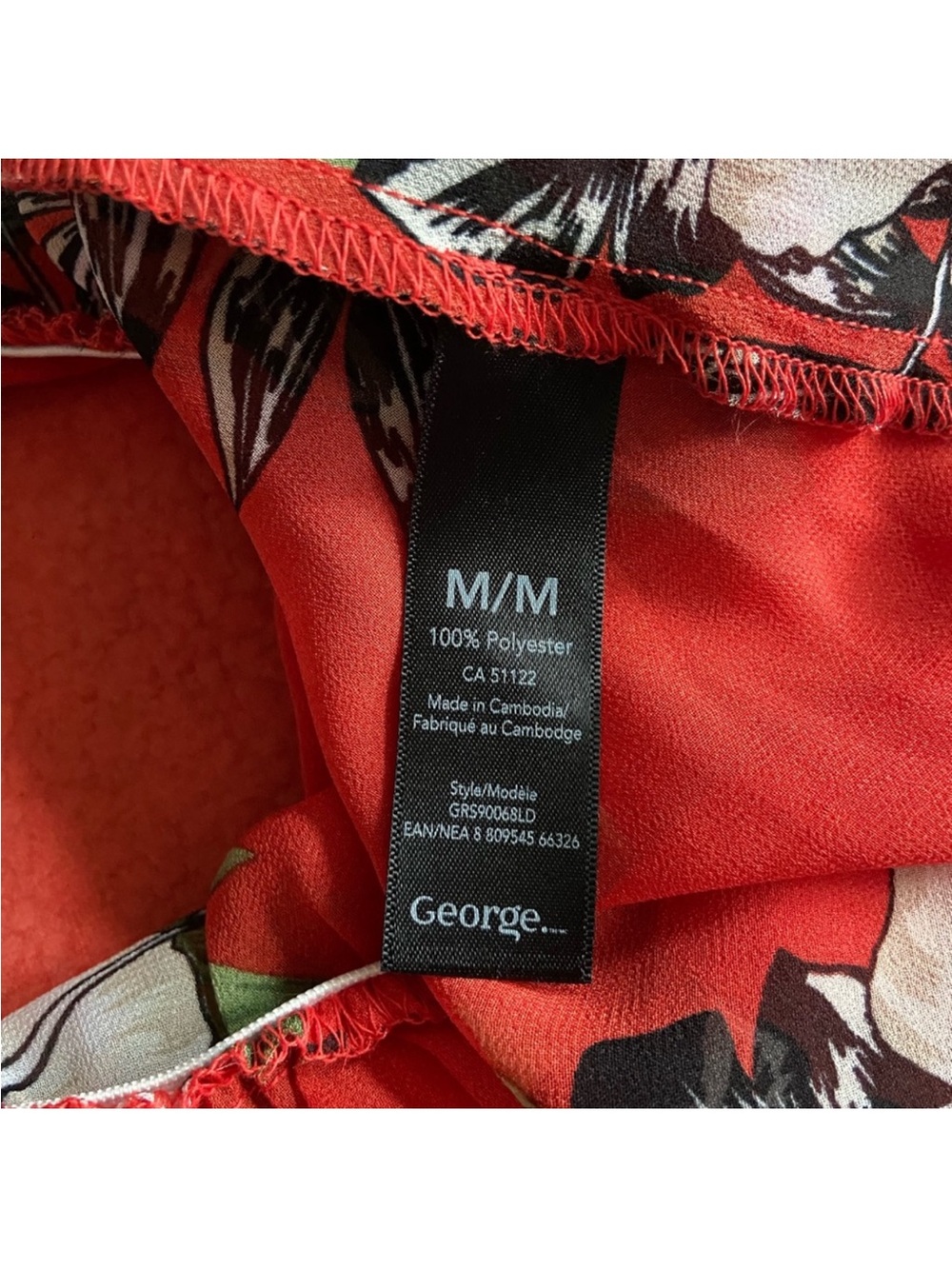 ☀️ George ☀️ bright red floral blouse - Picture 4 of 6